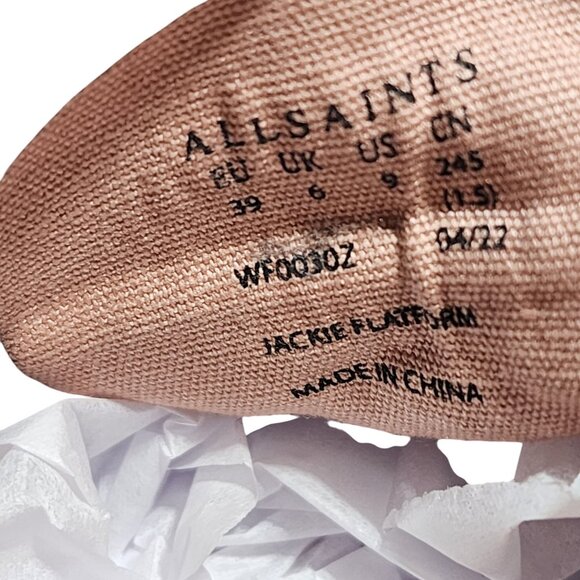 Allsaints Jackie Platform Black Canvas Sneakers Size 9 US Womens Wf00302Z - Picture 3 of 10